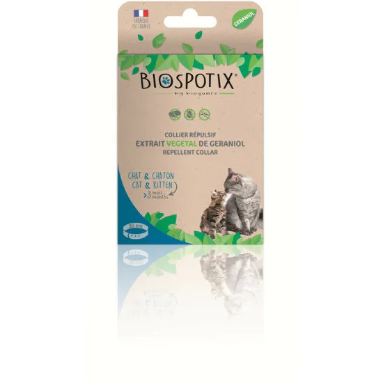 Biogance BioSpotix biljna ogrlica protiv buva i krpelja - Mačke 35cm Biogance BioSpotix biljna ogrlica protiv buva i krpelja - Mačke 35cm