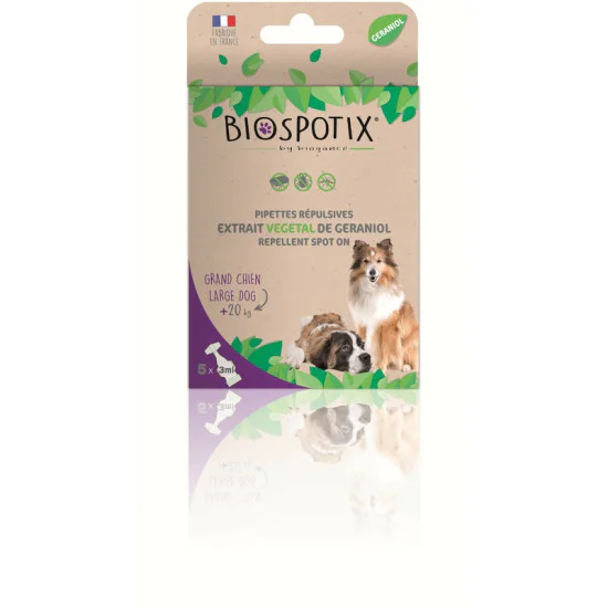 Biogance BioSpotix Dog SpoOn biljne ampule protiv buva i krpelja L 3x3ml Biogance BioSpotix Dog SpoOn biljne ampule protiv buva i krpelja L 3x3ml