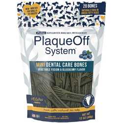 PlaqueOff Mini Dental Care Bones - borovnica 340g