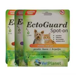 VetPlanet EctoGuard Spot-on - tuba 1.5ml za male pse i mačke VetPlanet EctoGuard Spot-on - tuba 1.5ml za male pse i mačke