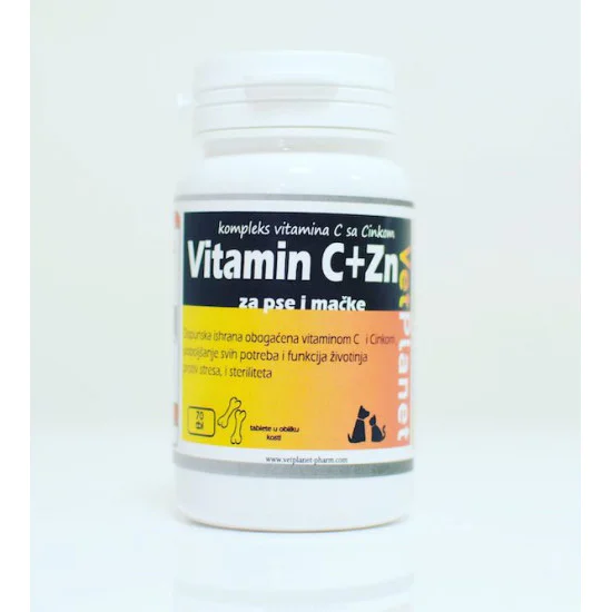 VetPlanet Vitamin C + Zn za pse i mačke 70 tableta