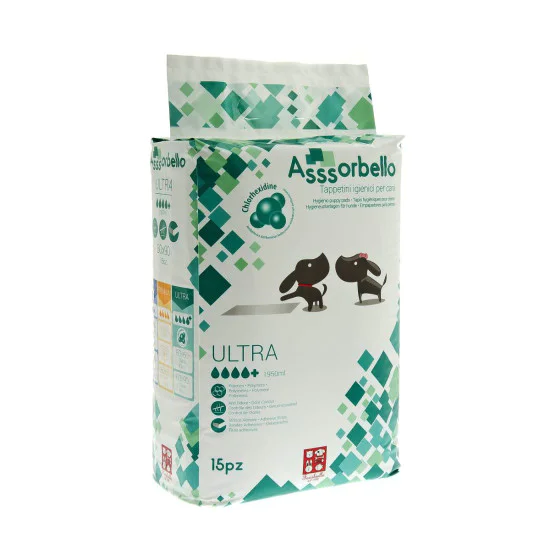 Assorbello Pelene prostirke za pse ULTRA sa hloroheksidinom - 60x90cm (15kom)