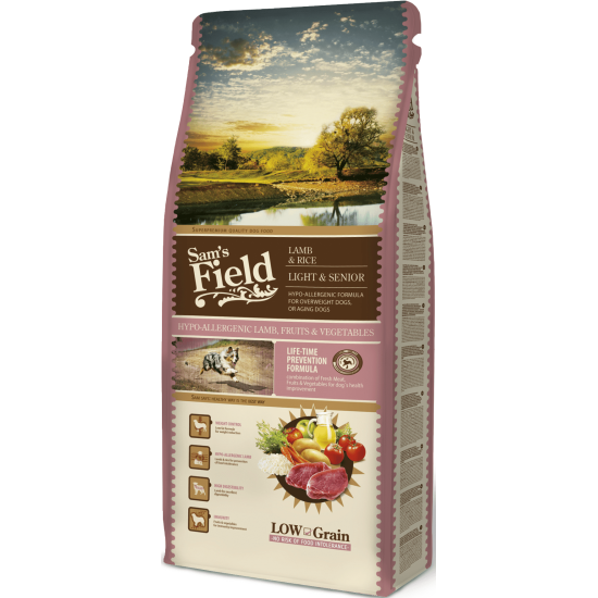 Sam's Field Senior Light  All Size - jagnjetina i pirinač 13kg