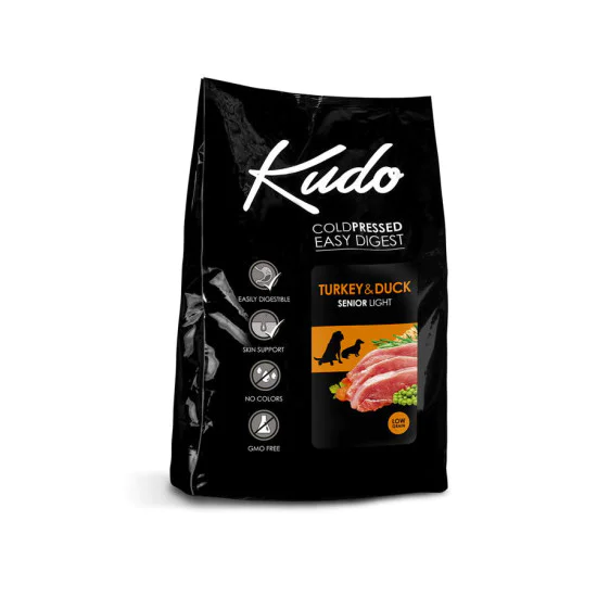 Kudo Low Grain hrana za pse - Turkey and Duck Senior Light 12kg Kudo Low Grain hrana za pse - Turkey and Duck Senior Light 12kg