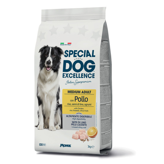 Monge Special Dog Excellence hrana za pse Adult Medium - Piletina 3kg Monge Special Dog Excellence hrana za pse Adult Medium - Piletina 3kg