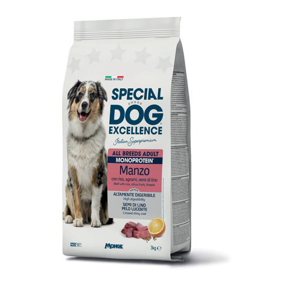 Monge Special Dog Excellence hrana za pse Adult Monoprotein - Govedina 3kg Monge Special Dog Excellence hrana za pse Adult Monoprotein - Govedina 3kg