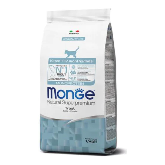 MONGE CAT hrana za mačke Kitten Monoprotein - Pastrmka 400g