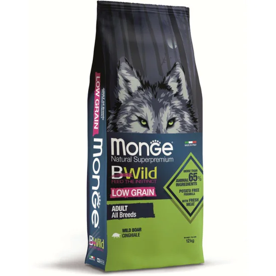 Monge BWild hrana za pse Low grain - vepar 12kg Monge BWild hrana za pse Low grain - vepar 12kg