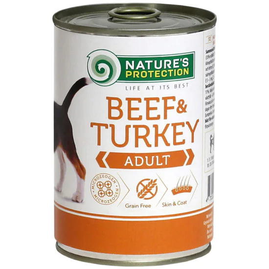 Nature's Protection konzerva za pse - govedina i ćuretina 400gr