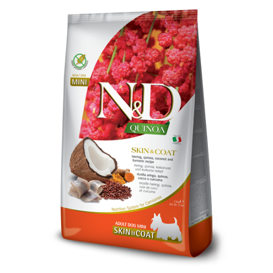 N&D Quinoa hrana za pse Mini Skin&Coat - Herring 2.5kg