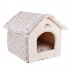 Kućica za pse - Soft od pliša, bež 58x48x54cm