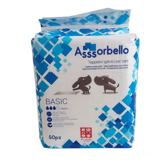 Assorbello Pelene prostirke za pse BASIC - 60x60cm (50kom)