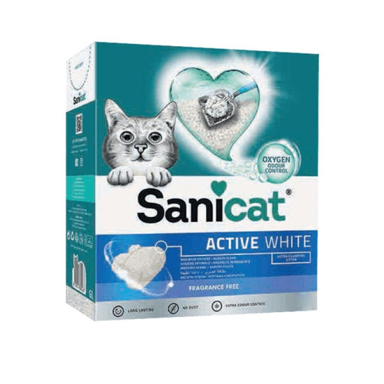 SANICAT grudvajući posip za mačke Active White 10l