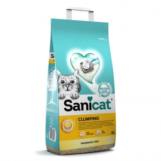 SANICAT grudvajući posip za mačke - Unscented 8l