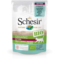 SCHESIR Bio Kesica za mačke Kitten - piletina 85g