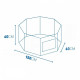 DUVO+ OGRADA PUPPY RUN WITH DOOR & NET & HOOKS 60X60CM BLACK DUVO+ OGRADA PUPPY RUN WITH DOOR & NET & HOOKS 60X60CM BLACK