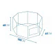 DUVO+ OGRADA PUPPY RUN WITH DOOR & NET & HOOKS 60X60CM BLACK