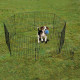 DUVO+ OGRADA PUPPY RUN WITH DOOR & NET & HOOKS 60X60CM BLACK DUVO+ OGRADA PUPPY RUN WITH DOOR & NET & HOOKS 60X60CM BLACK