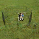 DUVO+ OGRADA PUPPY RUN WITH DOOR & NET & HOOKS 60X60CM BLACK