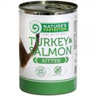 Nature's Protection konzerva za mačke Kitten - Turkey&Salmon 400g