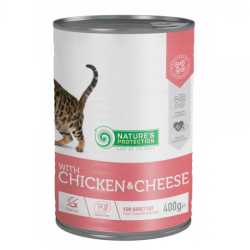 Nature's Protection konzerva za mačke - Chicken&Cheese 400g