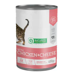Nature's Protection konzerva za mačke - Chicken&Cheese 400g