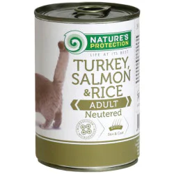 Nature's Protection konzerva za mačke - Sterilised - Turkey&Salmon&Rice 400g