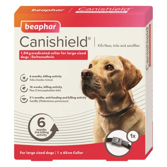 Beaphar Canishield ogrlica protiv buva i krpelja za velike pse - L 65cm