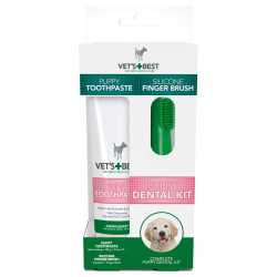 Vet's Best Dental komplet za štence - četkica i pasta za zube