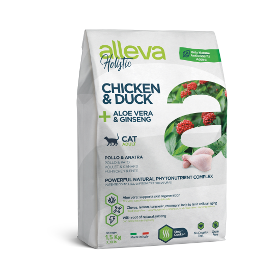 Alleva hrana za mačke HOLISTIC Adult - piletina  i pačetina 1.5kg