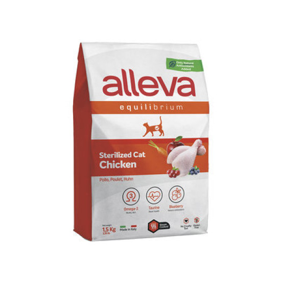 Alleva hrana za mačke EQUILIBRIUM Sterilised Adult - piletina 10kg
