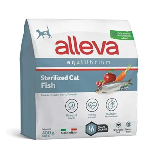 Alleva hrana za mačke EQUILIBRIUM Sterilised Adult - riba 400g Alleva hrana za mačke EQUILIBRIUM Sterilised Adult - riba 400g