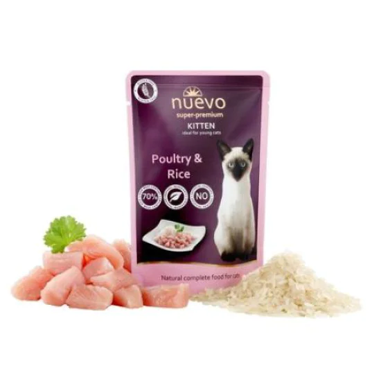 Nuevo sos za mačke Kitten - živina i pirinač 16x 85g Nuevo sos za mačke Kitten - živina i pirinač 16x 85g