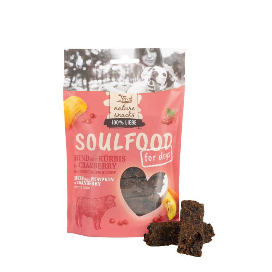 Soulfood poslastice - govedina, bundeva i brusnica 130g Soulfood poslastice - govedina, bundeva i brusnica 130g
