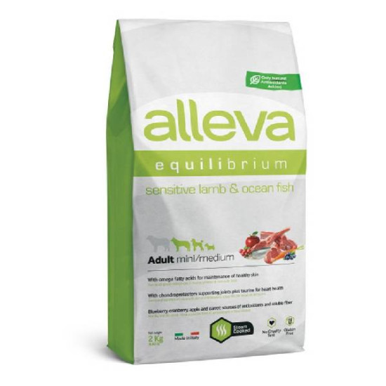 Alleva hrana za pse EQUILIBRIUM SENSITIVE Adult Medium/Mini - jagnjetina i okeanska riba 2kg