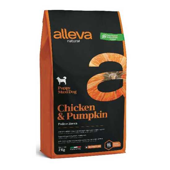 Alleva hrana za pse NATURAL Puppy Maxi - piletina i bundeva 2kg