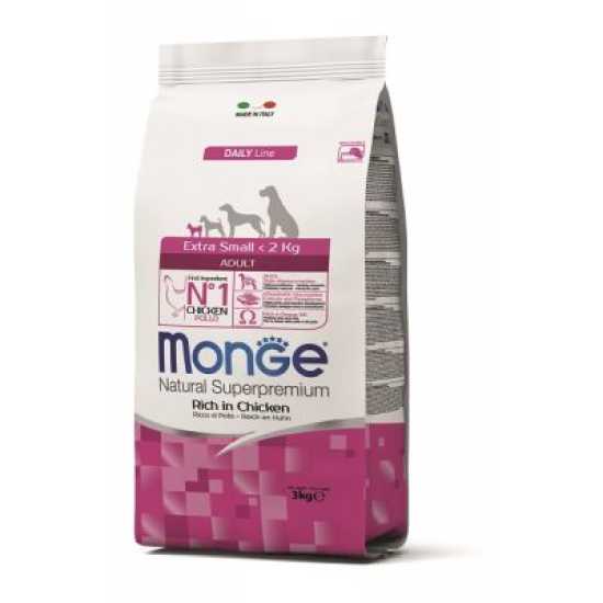 Monge hrana za pse Extra Small Adult - Piletina 3kg