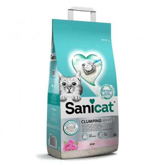 Sanicat Clumping White Rose grudvajući posip 8l