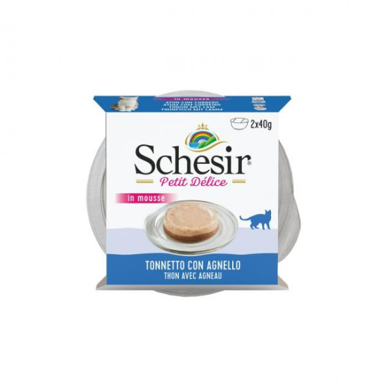 Schesir Mousse Petit Delice Tunjevina i Jagnjetina 2x40g