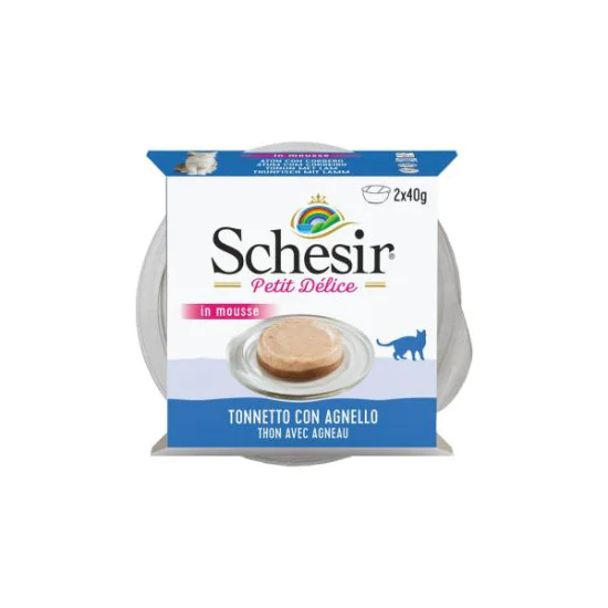 Schesir Mousse Petit Delice Tunjevina i Jagnjetina 2x40g