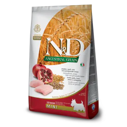 N&D Ancestral Grain hrana za pse Senior Mini - Piletina i nar 2.5kg