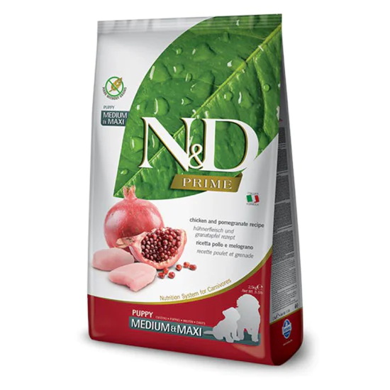 N&D Prime hrana za pse Puppy Medium&Maxi - Piletina i nar 12kg N&D Prime hrana za pse Puppy Medium&Maxi - Piletina i nar 12kg