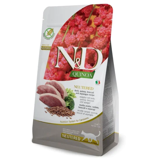 N&D Quinoa hrana za mačke - Neutered Duck 300g