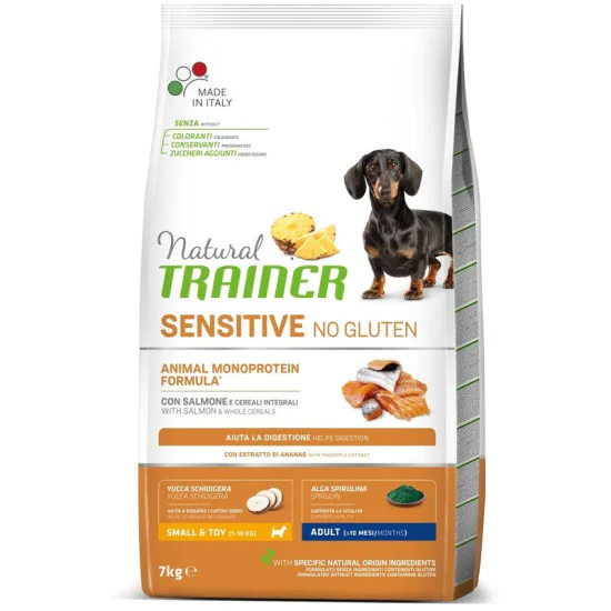 Trainer Natural SENSITIVE No Gluten hrana za pse - Losos - Small&Toy Adult  7kg