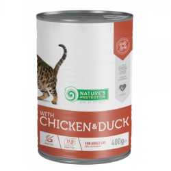 Nature's Protection konzerva za mačke - Sterilised Chicken&Duck 400g