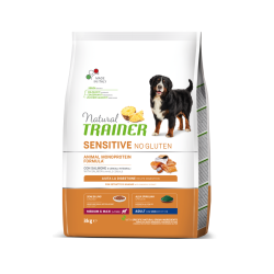 Trainer Natural SENSITIVE No Gluten hrana za pse - Losos - Medium/Maxi Adult 12kg