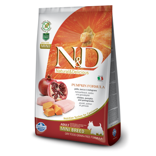 N&D Bundeva hrana za pse -  Piletina i Nar (Adult, Mini) 2.5kg