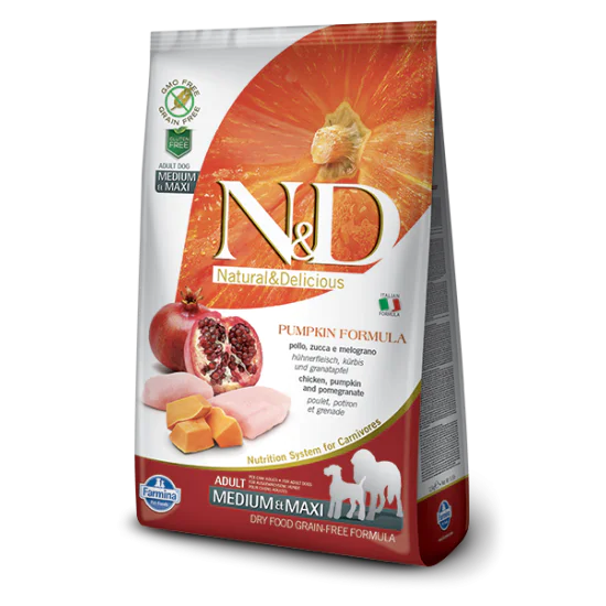 N&D Pumpkin hrana za pse Adult Medium&Maxi - Piletina i nar 2.5kg