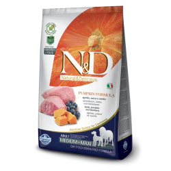 N&D Pumpkin hrana za pse Adult Medium&Maxi - Jagnjetina i borovnica 2.5kg