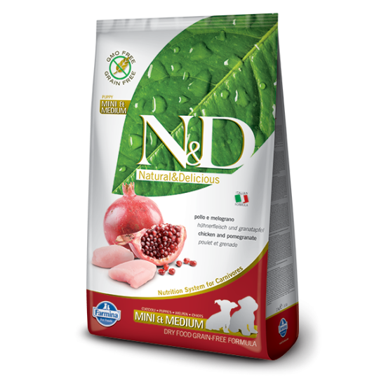 N&D Prime hrana za pse Puppy Mini&Medium - Piletina i nar 7kg